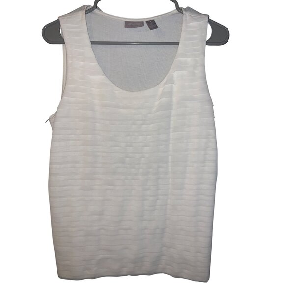 Chicos Womens Off White Sleeveless Tank Top Size 1 - Picture 1 of 4